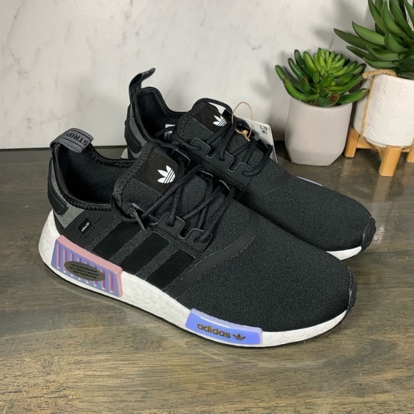 adidas NMD R1 Black Iridescent Magic Mauve - Picture 6 of 10